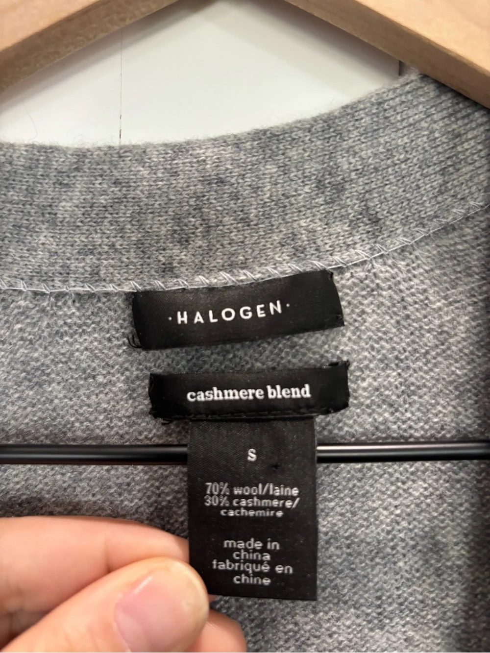 Halogen Gray Open-Front Long Cardigan